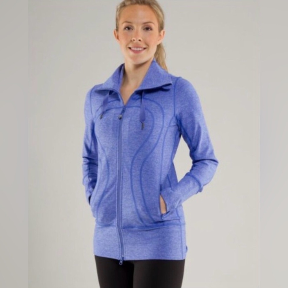 lululemon athletica Blue Full-Zip Hooded Jacket